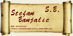 Stefan Banjalić vizit kartica
